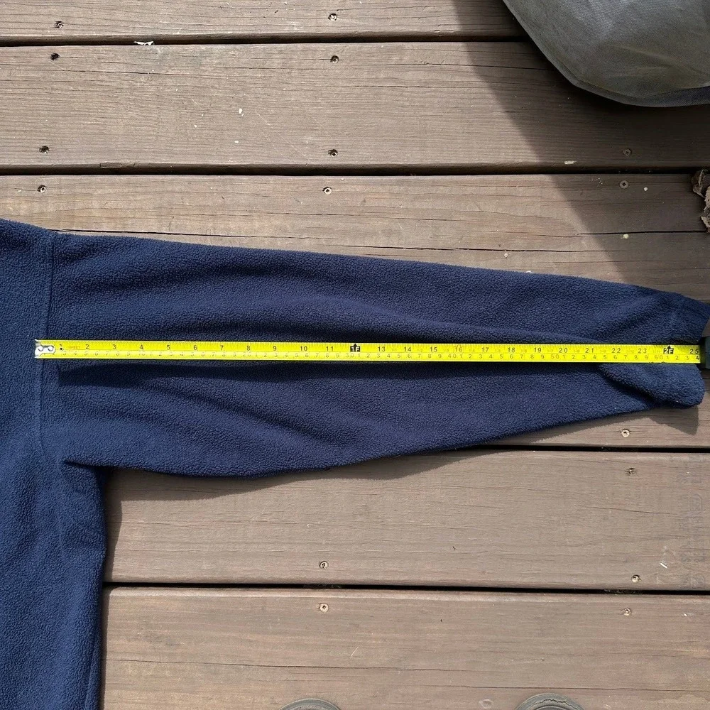 Helly Hansen Mens XL Full Zip Fleece Jacket Navy Blue Embroidered Logo Outdoor